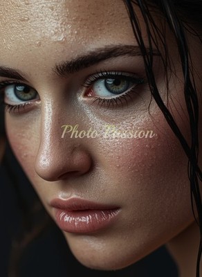 A4 Foto Portrait Frau Malerei Modern Poster (4141)