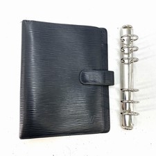 Louis Vuitton Epi Agenda MM Tagesplaner Hülle Schwarz R20042 #FR230-77
