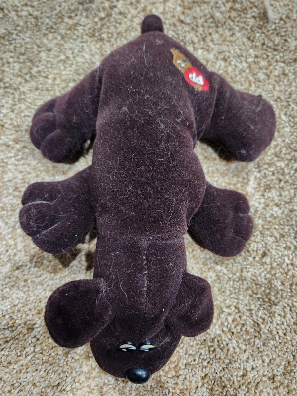 VINTAGE 1985 Tonka Pound Puppies Puppy dark Brown  9" Plush Stuffed Animal