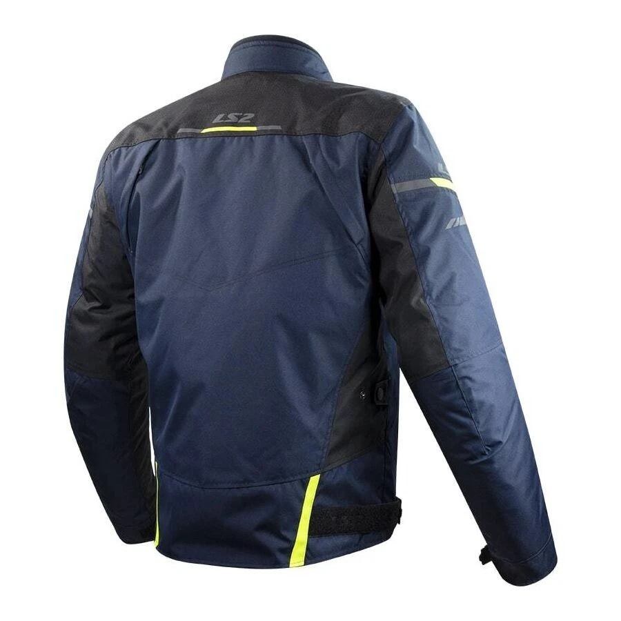 LS2 Endurance Jacket - Blue/Black/Hi-Viz Yellow, Medium MJ119-015R3CL77 - Image 2 of 2
