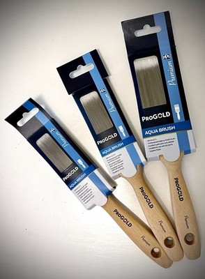 ProGOLD Premium AQUA Kunststoffpinsel ''1, 2,5'' & 3'' verfügbar'' [NEU]