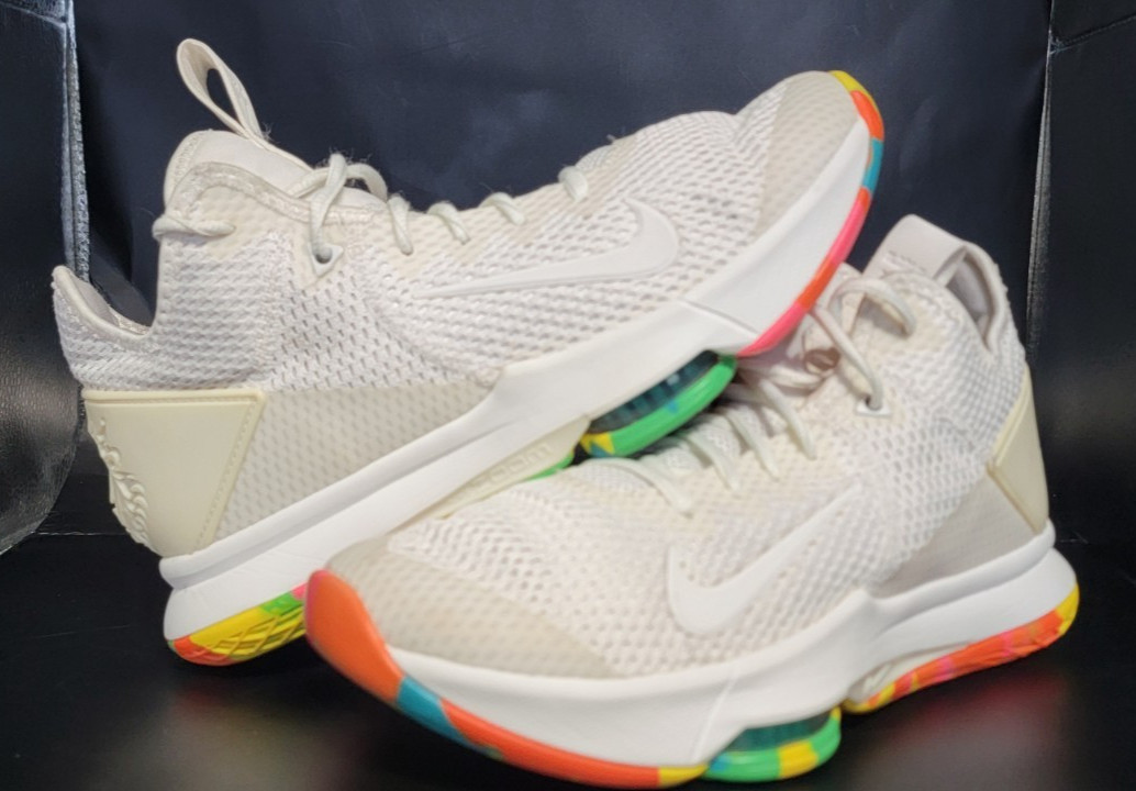 8.5 Mens Nike LeBron Witness 4 EP White Multi Camo Basketbal