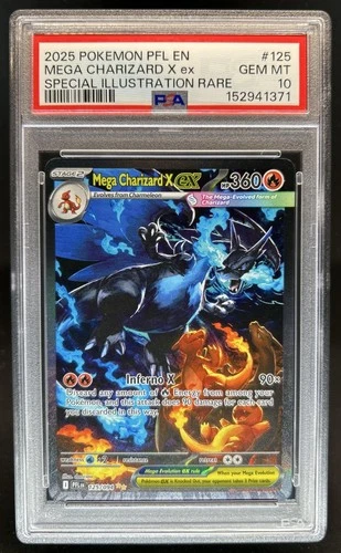 2025 Pokemon PFL Mega Charizard X ex Special Illustration Rare #125/094 PSA 10