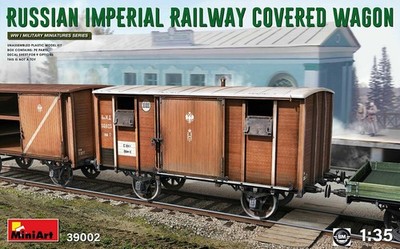 MiniArt Railway Russian Imperial Railway Covered Wagon 1:35 Bausatz WWI 39002