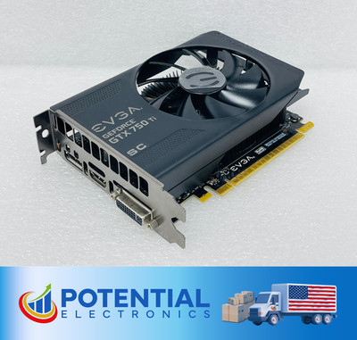 USED - EVGA Nvidia GeForce GTX 750Ti SC 2GB GDDR5 PCI-E x16 3.0 Video Card