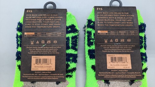 Field & Stream Cozy Cabin Rudolph Socks, 2 Pairs Pack, Youth Size 10k - 4, NEW!! - Picture 4 of 4