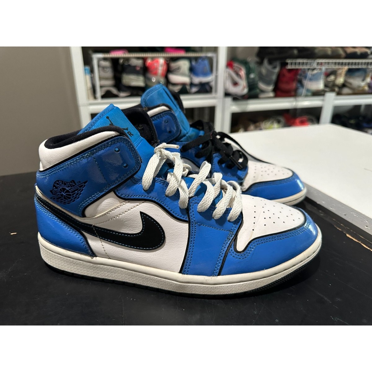 Nike Air Jordan 1 Mid SE Signal Blue Us Size 8.5 Men