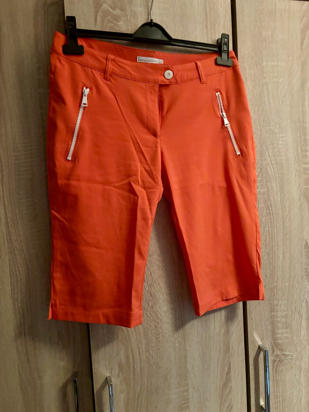 Ladies SWING OUT SISTER Orange Knee Length Golf Shorts Size 10 eBay