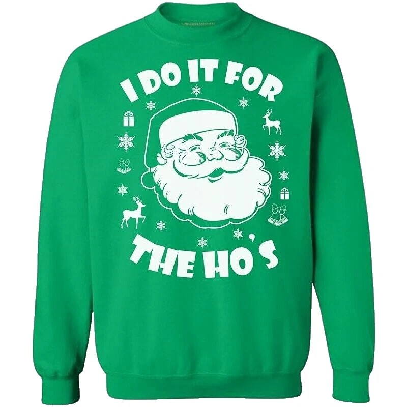 Cotton Christmas White Sweaters for Men