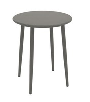 Bistrotisch Balkontisch Gartentisch Esstisch Tisch Denver Metall 60Cm Rund Grau