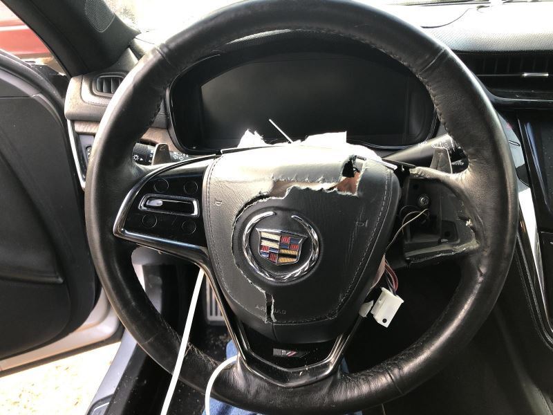 2014 2015 2016 CADILLAC CTS Factory Steering Wheel Sport NK4 Black Leather 3851