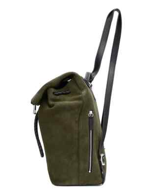NEW Rag And Bone Olive black Suede leather Loner Backpack  display picture 2