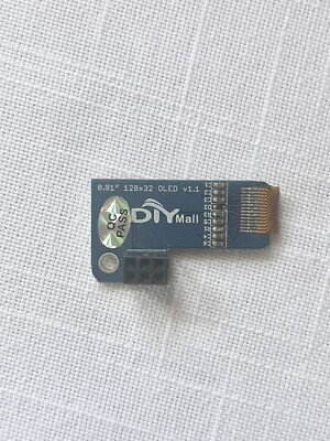 DIYmall PiOLED I2C 0.91inch OLED 128x32 SSD1306 Blue for RPI Raspberry Pi