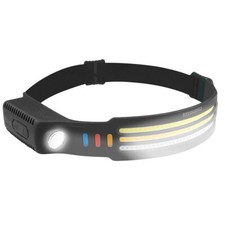 Akku-Stirnlampe & Flutlicht, 3 SMD-COB-LED-B&auml;nder, Warnlicht, 3.000 lm