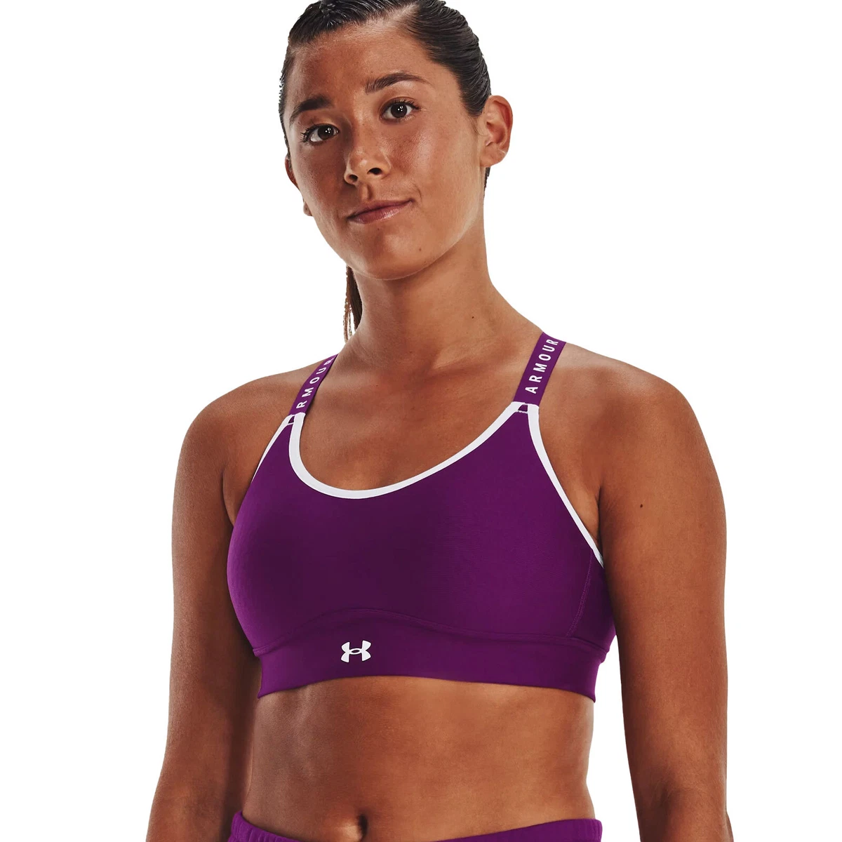 Under Armour Infinity Mid Covered Bra Damen Sports Bra Non-Wired Padded  Purple