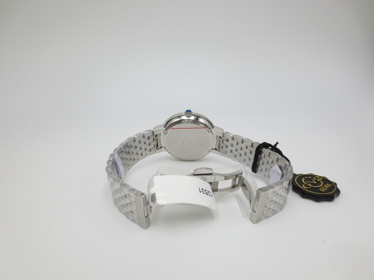 GV2 by Gevril Womens 12531 Genoa Swiss Quartz MOP Black Dial 