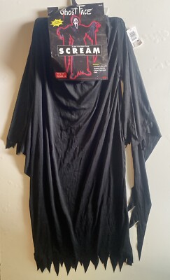 NWT Fun World 1997 Child Ghost Face Scream Costume Fits Up To Sz 12 Robe & Mask