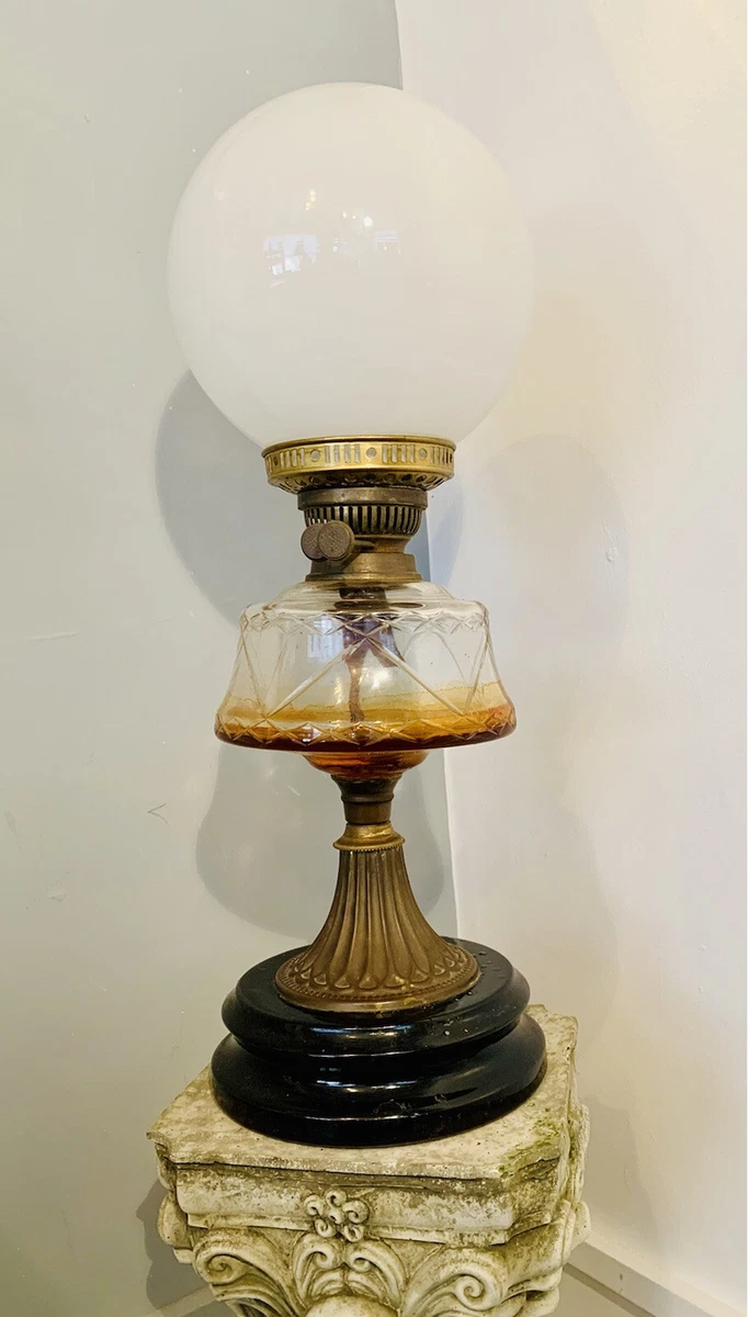 Victorian brass sale oil lamp