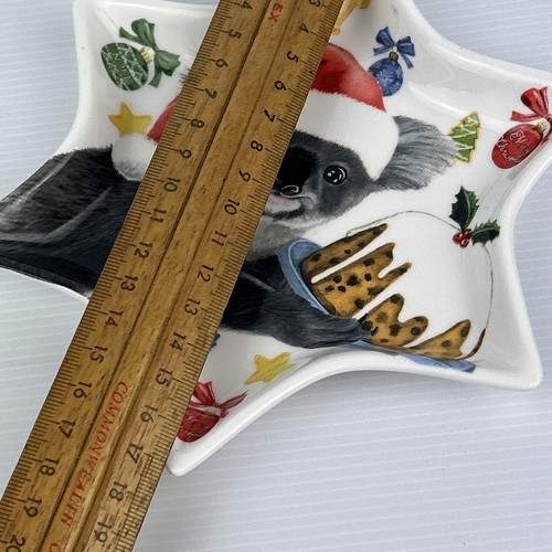 Alex Liddy Koala Christmas Treats Dish Olivia York Australiana Bone China Star - Picture 6 of 12