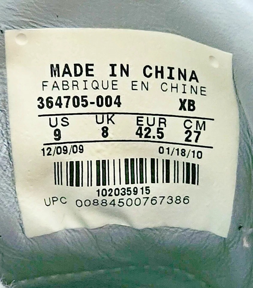 耐克 AIR JORDAN CAMPUS CHUKKA 皮革浅骨灰色男式运动鞋 9 罕见 — 第 4/4 张图片