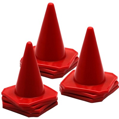 (10) 4 inch Red Cones Kids Parties Contractor Promotions Remote Control RC Cars