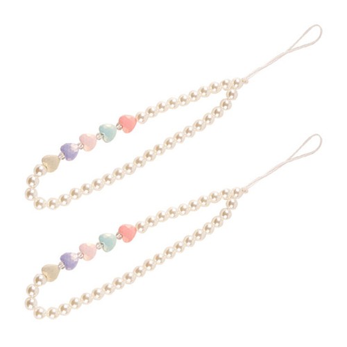 2 Pcs Handy Kette Handgelenkskette Für Telefon Lanyard Mit Perlen - Zdjęcie 9 z 12
