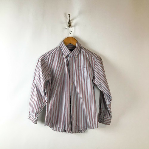 Lands End Button Down Shirt Womens Size 10 Striped Long Sleeve Cotton