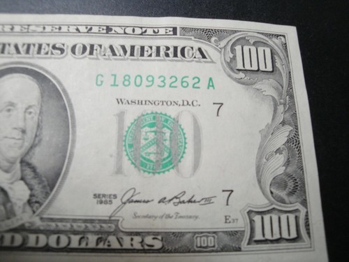 (1) $100.00 Series 1985 Federal Reserve Note BU Uncirculated Condition - Picture 2 of 3
