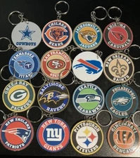 NFL Football 2" Lightweight Acrylic Keychain/Variety Teams~NEW