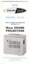 KALART/VICTOR Model 70-15 16mm SOUND PROJEKTOREN Prospekt 1952