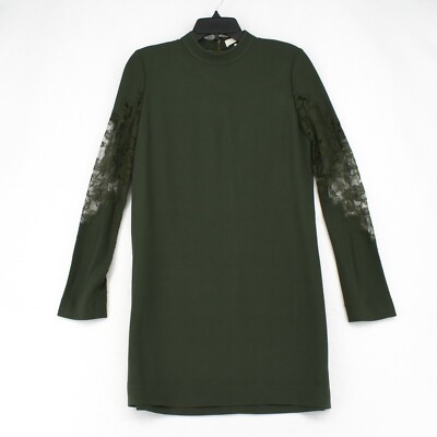 Dion Lee Dress Womens Green Lace Applique Long Sleeve Mini Knit Dress Size 4 New | eBay Dion Lee Dress Womens Green Lace Applique Long Sleeve Mini Knit Dress Size 4 New | eBay