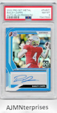 Bailey Zappe RC Auto 11/35  POP 1 Prismatic 2022 Pro Set Metal JETS Chiefs Pats