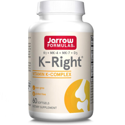 Jarrow Formulas, K-Right, Vitamin K-Komplex mit Vitamin D, 60 Weichkapseln
