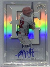 2021 LEAF PERFECT GAME METAL SILVER REFRACTOR ROSS HIGHFILL AUTO 1