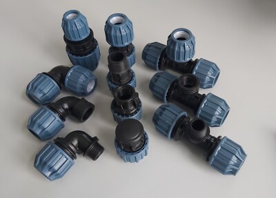 Klemmverbinder Fitting 20 mm PE Rohr Verschraubung DVGW Wasserleitung