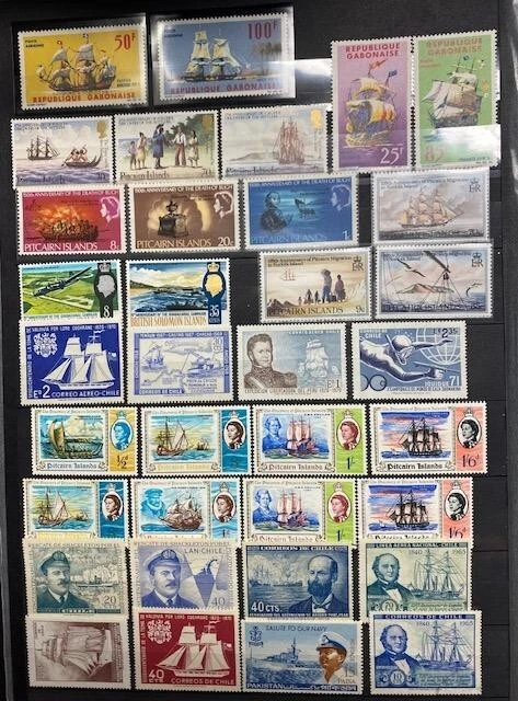 Stamps Ships NAVY Boats lot of 105 stamps on 3 pictures,mix - Image 3 of 3