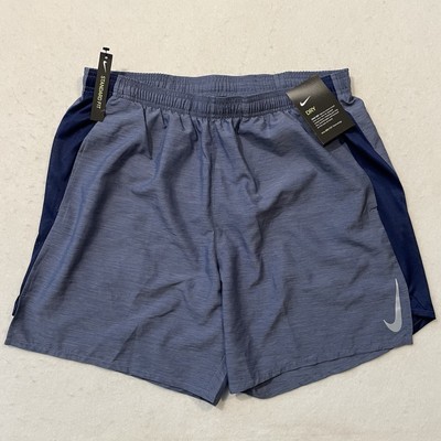 Nike Challenger Shorts Blue NWT Mens Size Large 7'' Lined Running Training AJ7687