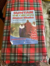 Masai Shuka, Afrikanisches Tuch, Bettlaken, Schal, Campingdecke, Sarong, Überwurf