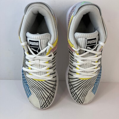 Kenken様 Puma Clyde All-Pro White Blue Atoll Sneakers Men's Size 7.5 194039