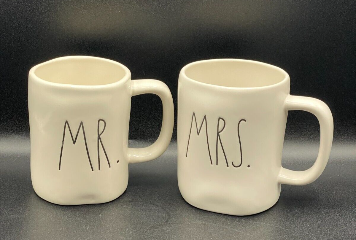 Rae Dunn MR & MRS Coffee Mug Set of 2 Artisan Collection by Magenta Wedding Gift