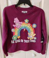 Care Bears Girls Maroon Sweatshirt Size XLarge NWT