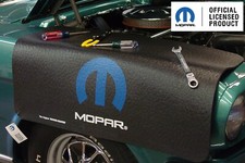 Black Fender Gripper Protective Cover Cushion W Blue M Emblem Logo For Mopar