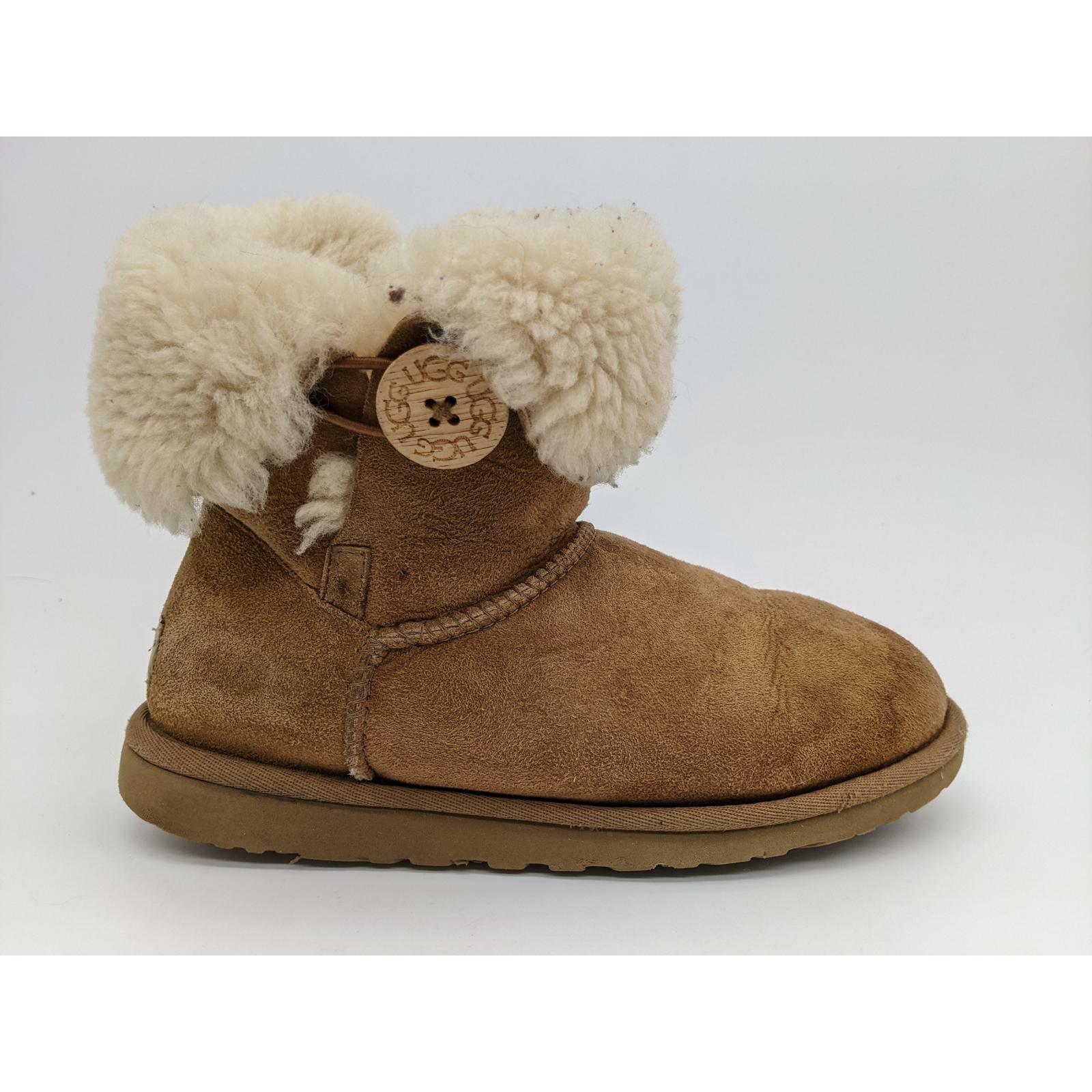 Ugg Bailey Single Button Brown Suede Shearling Li… - image 1