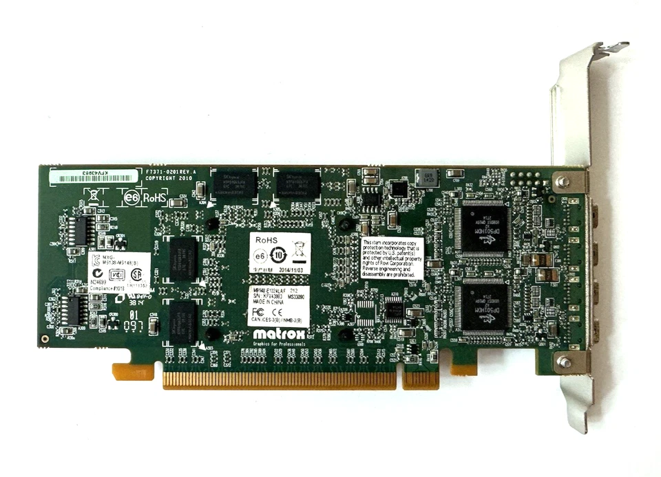 Matrox M9148 M9148-E1024LAF 1GB DDR2 SDRAM PCI Express x16 Graphics adapter - Image 3 of 3