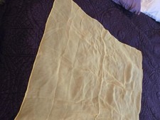 Vintage Scarf - 1950's - Yellow - 100 Silk 22" X 23 1/2"