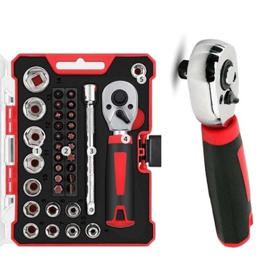 For MINI Ratchet Wrench 14 Inch 72 Tooth Quick Release for 1 4 Inch Drive Tools - Image 1 of 4