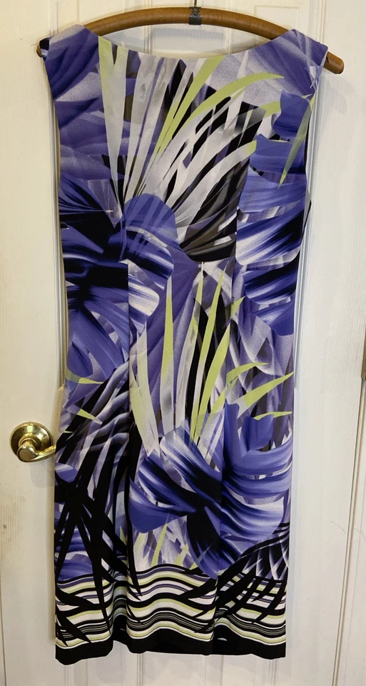 Vestido Connected Apparel para mujer talla 6 vestido sin mangas negro floral usado en excelente estado Foto 4 de 4