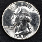 1955-P Washington Silver Quarter BU Uncirculated - Philadelphia Mint