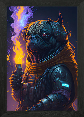 Pugs Fiery Rebellion Gerahmtes Wandbild Poster Leinwanddruck Bild