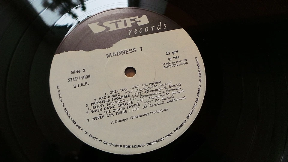 Madness ‎– 7 (Stiff Records LP Italy 1984 Insert) SKA rare Edition - Bild 4 von 4